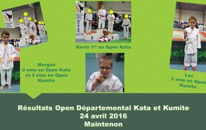 Resultats Open Kata/Kumite Maintenon 2016