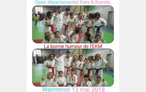 Résultats Open  jeunes Kata et Kumite Maintenon 13/05/2018